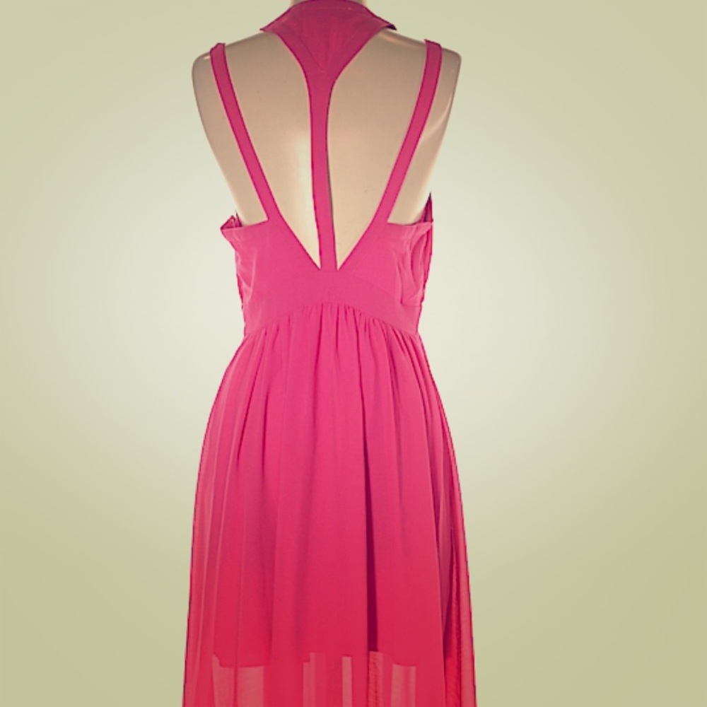 Adelyn Rae long pink dress